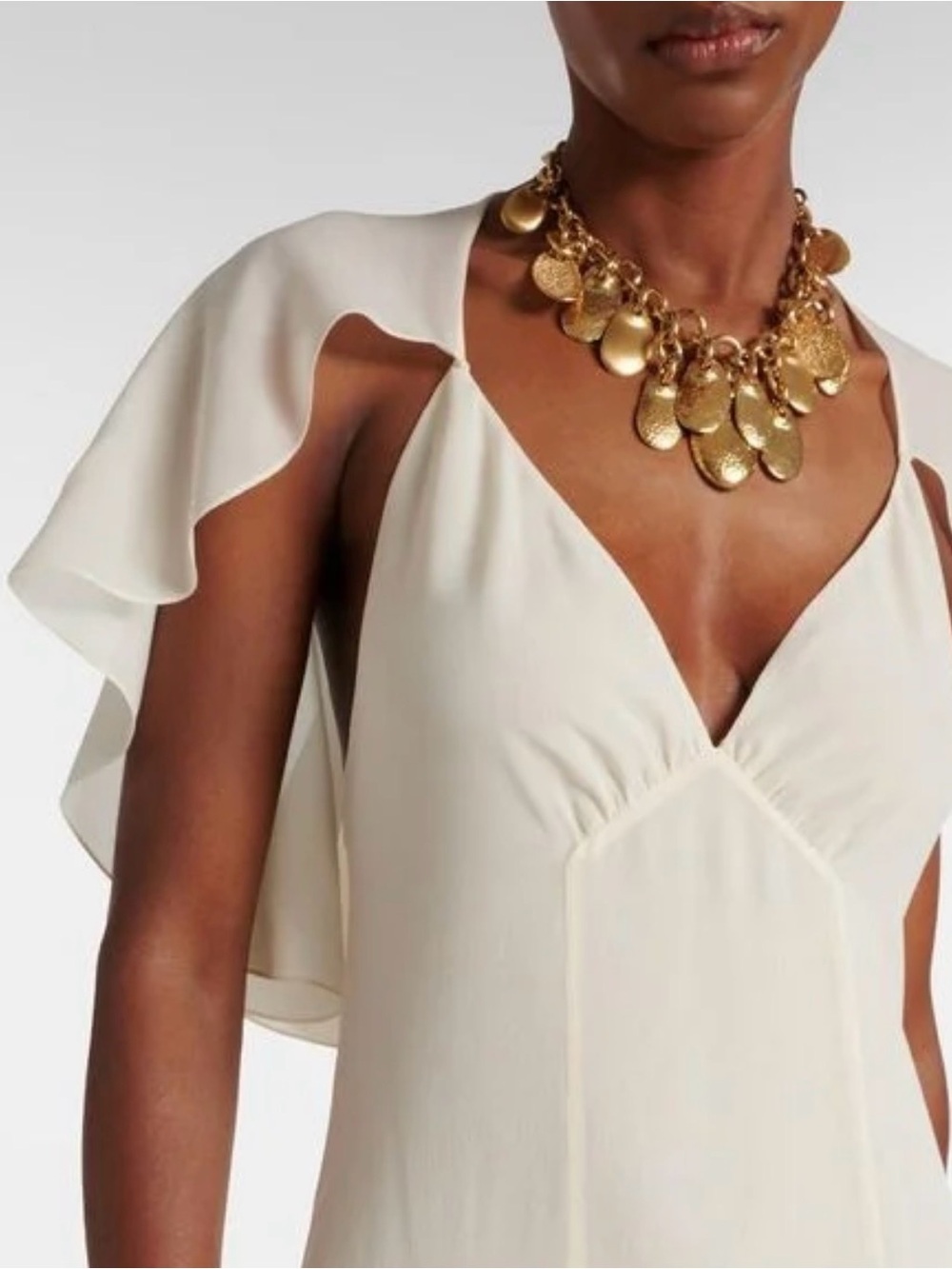 NWT! Chloe Silk Chiffon Dress Ivory